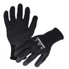 Azusa Safety Commander 13 ga. Polyester Work Gloves, Crinkle Latex Palm Coating, Black, XL CM4000